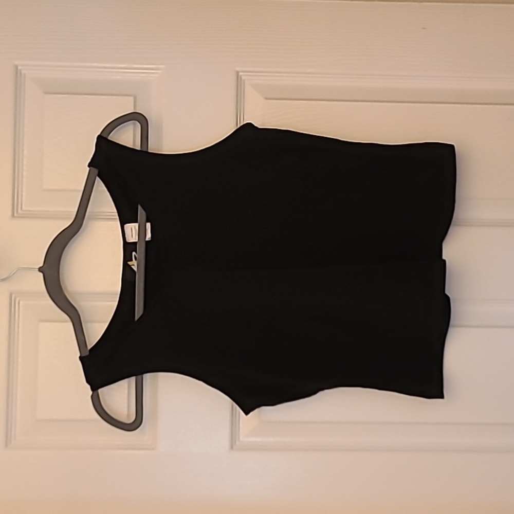 Women's Black Athetech workout tank with built in bra, Size L